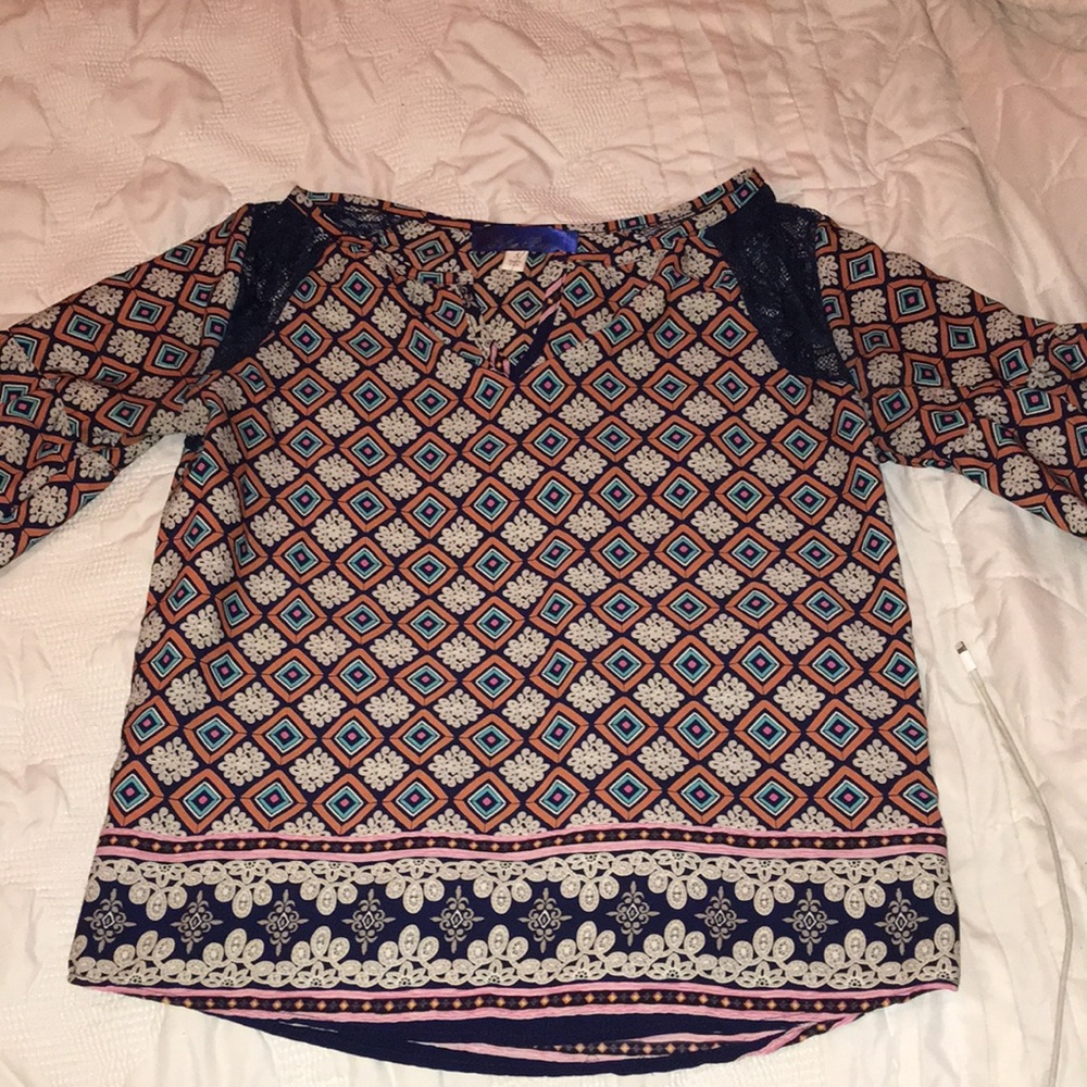 Long sleeve silk top